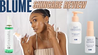 Blume Skincare Review Blume Daydreamer Cleanser Stargirl Facial Mist Blume Meltdown Acne Oil [upl. by Yditsahc]