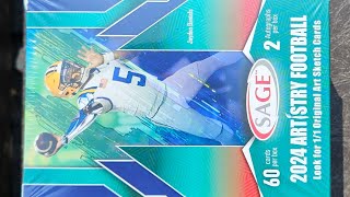 2024 Sage Artistry Football 60Card Blaster Box Rip  2 Autos [upl. by Mcnutt215]