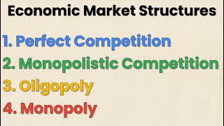 What Are the FOUR Market Structures in Economics  WITH EXAMPLES  Think Econ [upl. by Katrine]