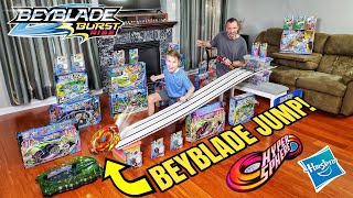 SICK Beyblade Burst Extreme JUMP Challenger RACE TRACK Crashing Stadium  FLYING BEYBLADES [upl. by Anelak]