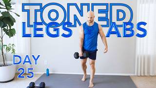 TONED Legs amp Abs Workout in 1 Month with Dumbbells  Day 25 [upl. by Sirac]