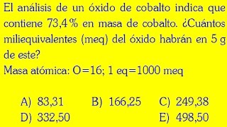 PESO EQUIVALENTE EJERCICIO RESUELTO [upl. by Reinhardt145]