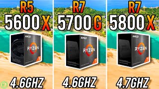 Ryzen 5 5600X vs Ryzen 7 5700G vs Ryzen 7 5800X [upl. by Carilla666]