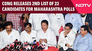 Maharashtra Assembly Polls  Congress Releases Second List Of 23 Candidates For Maharashtra Polls [upl. by Ruford]