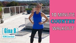 10Minute Country WALKOUT  Walking amp Country Dance Moves In a Quick Cardio Workout [upl. by Koziara]