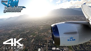 Ultra 4K REALISM  KLM Boeing 78710 Dreamliner Landing At Salt Lake City  MSFS2020 [upl. by Neyud922]