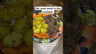 Pot roast meat in the crockpot￼ [upl. by Nagle405]