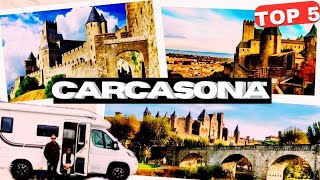 201🇫🇷 FRANCIA ‼️TOP 5 CARCASONA‼️ 👉 Qué ver en Carcassonne tour 👉Área de AUTOCARAVANAS 💃🕺 [upl. by Zinnes]