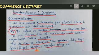 dematerialisation meaning  benefits of dematerialisation  class 12 business studies [upl. by Lehcin]