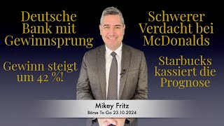 Deutsche Bank mit starkem Gewinnwachstum EColi Verdacht bei McDonalds Starbucks in der Krise [upl. by Nywnorb]