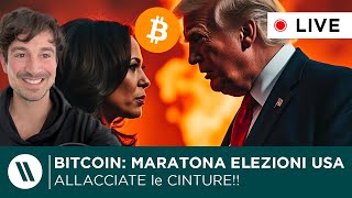 BITCOIN CRYPTO MARATONA ELEZIONI USA 2024 Harris VS Trump in DIRETTA [upl. by Aemat530]