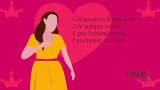 Caro nome  Rigoletto Natalie Dessay  Lyrics [upl. by Norel]