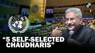 “Selfselected Chaudharis…” S Jaishankar slams the concept of UNSC [upl. by Llehcam667]