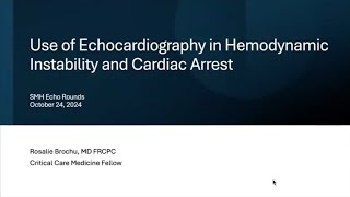 Use of echocardiography in hemodynamics instability and cardiac arrest [upl. by Pachston828]