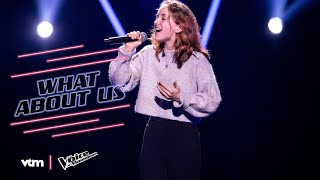 Lola  What about us  Blind Auditions 10  The Voice van Vlaanderen  VTM [upl. by Ieppet]