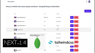 Nextjs 14 CRUD Create Read Update and Delete  MongoDB Daisyui Tailwind [upl. by Sandro]