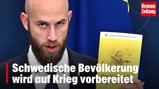 Schwedische Bevölkerung wird auf Krieg vorbereitet  kronetv NEWS [upl. by Judon812]