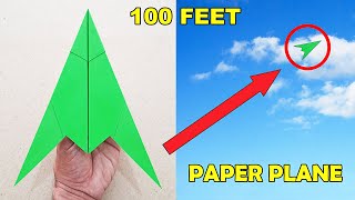 DIY  UZAKLARA GİDEN KAĞIT UÇAK NASIL YAPILIR   100 FEET [upl. by Gough]