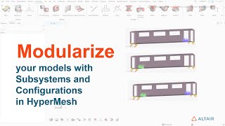 Modularize your models with Subsystems and Configurations in HyperMesh [upl. by Corry]