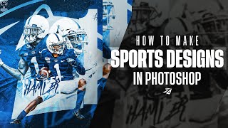 How to make DOPE Sports Designs in Photoshop EASY  FREE PSD  ᴴᴰ [upl. by Nodlehs901]