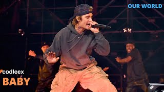 Justin Bieber  Baby live from Amazon Our World HD [upl. by Rosane]