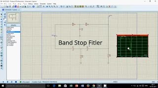 band stop filter in proteus [upl. by Mountfort]