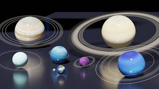 NEW Planet Rings Size Comparison  3D Animation Comparison [upl. by Dayle]