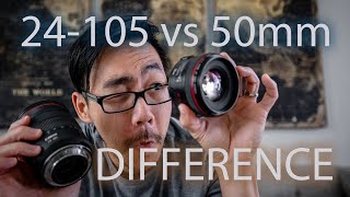 Canon 24105 vs 50mm  Low Light Depth of Field Versatility DIFFERENCES [upl. by Yhtak363]