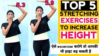 TOP 5 Stretching Exercises To Increase HeightMost Effective Exercises For Height Growth [upl. by Moersch]