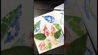 Leaf painting ideas Botanical art  Watercolour painting painting technique shorts painting [upl. by Innob]