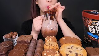 ASMR MUKBANG Chocolate Desserts [upl. by Rafaellle]