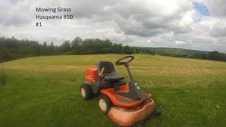 Mowing Grass Husqvarna 850 1 [upl. by Aramoix474]