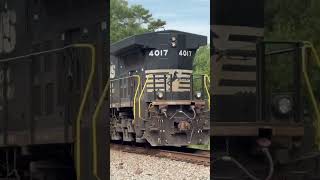 NS 153 DPU hammering down norfolksouthern trains greenville heavyequipment locomotive [upl. by Anavoig182]