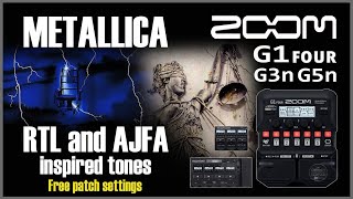 ZOOM G1 Four METALLICA Distortion style  G5n G3n G3xn G1xFour [upl. by Ideih]