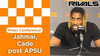 Tennessee basketballs Jahmai Mashack Cade Phillips talk win over Austin Peay [upl. by Maice]