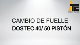 Dostec bomba dosificadora de pistón Cambio fuelle [upl. by Ojoj]