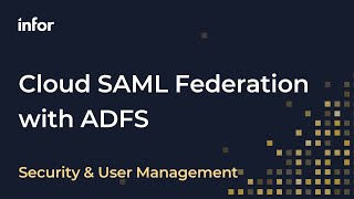 How to Leverage Cloud SAML Federation with the ADFS Identity Provider [upl. by Latyrc274]