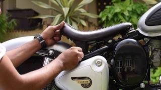 Rajputana Custom Seat Installation  Royal Enfield [upl. by Clint]