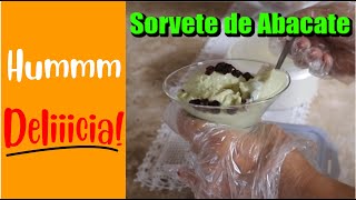 SORVETE DE ABACATE CASEIRO CREMOSO  FÁCIL E RÁPIDO  Avocado Ice Cream [upl. by Harpp751]