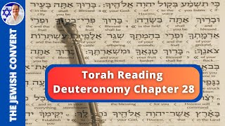 Deuteronomy Chapter 28  Torah Reading in Hebrew with English Translation  TORAH STUDY [upl. by Jayson]