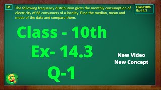 Ex 143 Q1 Class10  Statistics  Class10 Math  Class10 Ex 143 Q1  Green Board Classes [upl. by Brothers]