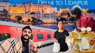 Delhi to Udaipur First Class Coupe Journey  Order Online Delicious Food in train at your seat [upl. by Gnurt185]