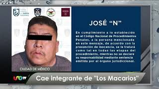 Detienen en CDMX a presunto integrante de quotLos Macariosquot [upl. by Ayhtak]