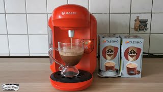 Bosch Tassimo Coffee Machine  Making a Tassimo Suchard Hot Chocolate [upl. by Maridel]