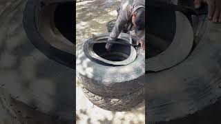 Man tyre cutting processskills shortvideos viralvideos [upl. by Jasmin]