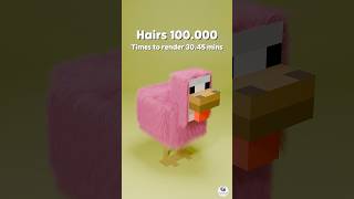 100 vs 1 MILLION Hairs Simulation 🔥🔥🔥 in Minecraft clothsimulation blender 3d minecraft [upl. by Eicnahc399]