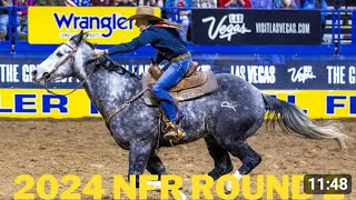 2024 NFR ROUND 2 nfr2024 barrelracing horse rodeo [upl. by Kram]