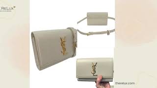 YVES Saint Laurent YSL Monogram Kate Belt Bag Blanc  The Relux [upl. by Acnalb]