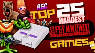 Top 25 Hardest Super Nintendo Games 🕹 [upl. by Aicena]