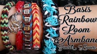 Rainbow Loom Nederlands Basis Armband Op je Vingers Maken Zelf Ook Een Armband Maken [upl. by Mendie817]